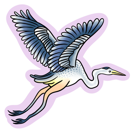 Blue Heron Sticker